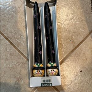 Midwest Black Cat Candle Holders